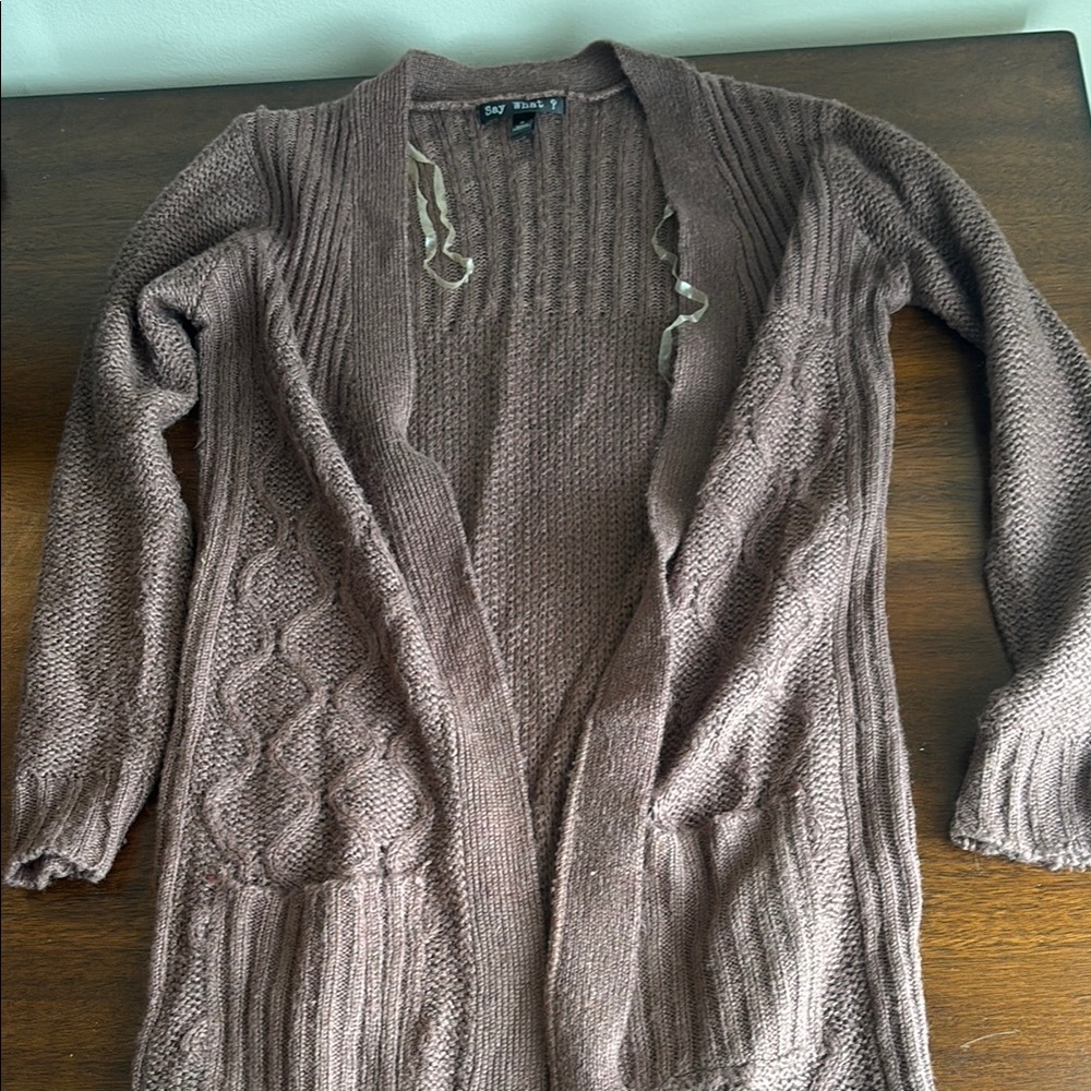 Say What? Maybe Knit Cardigan